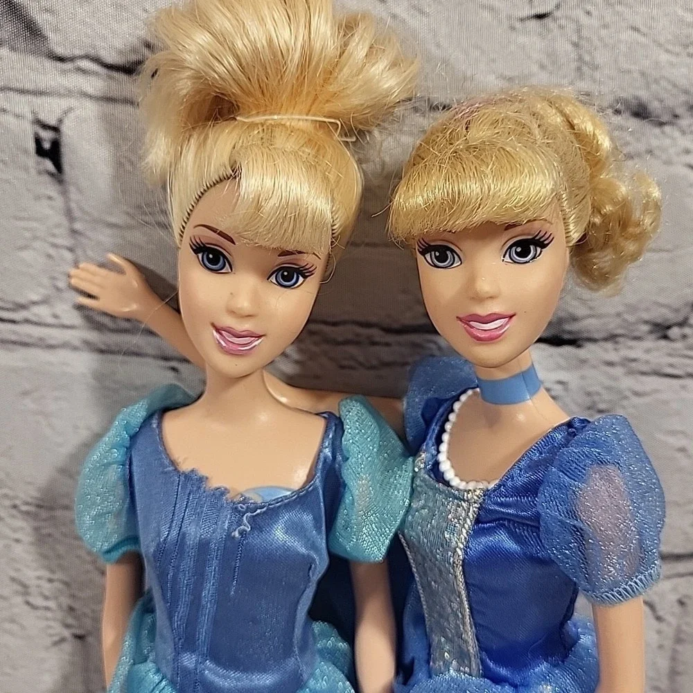 Disney Princess‎ Fashion Dolls Lot Of 5 Ariel Tiana Elsa Twin Cinderellas